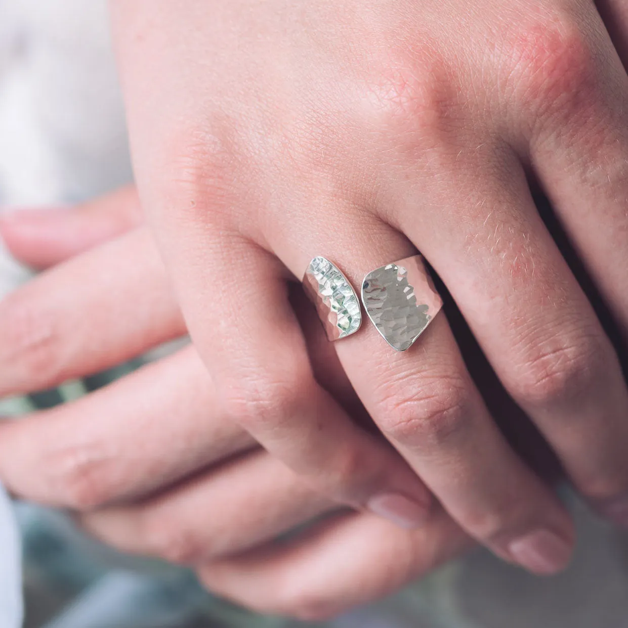 Megan Hammered Silver Ring