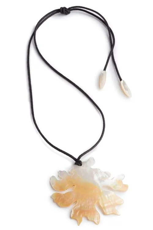 Mother Of Pearl Coral Necklace