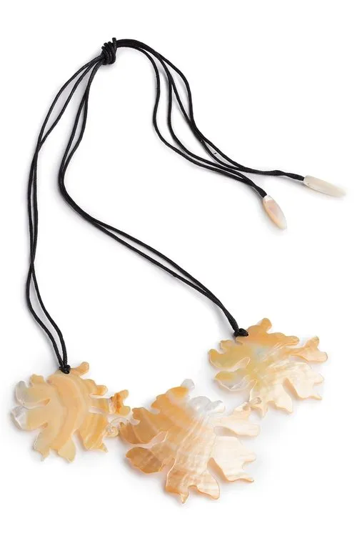 Mother Of Pearl Coral Triple Necklace