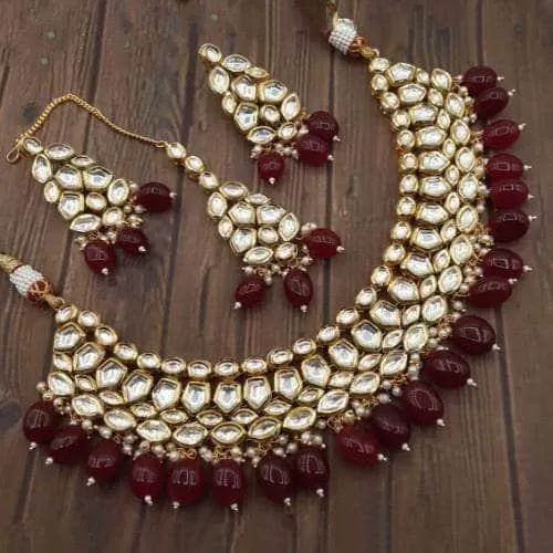 Multi Shale Kundan Choker Necklace Set