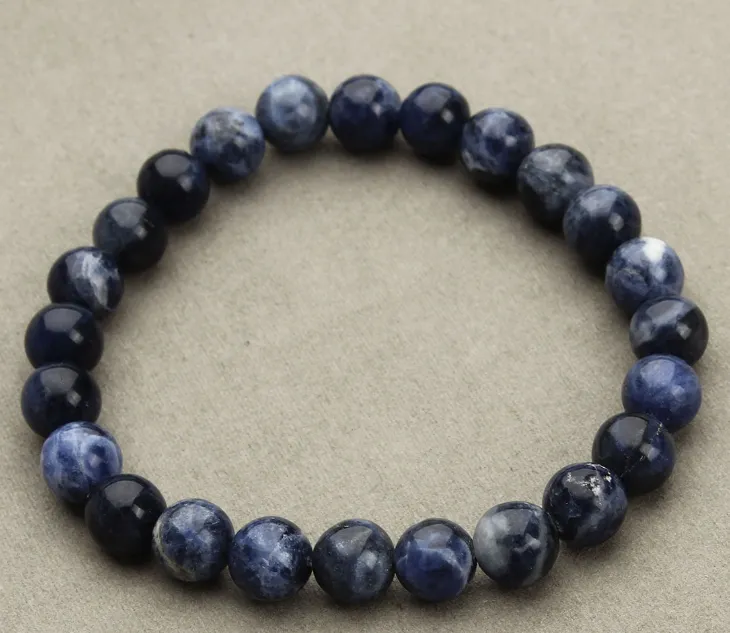 Multicolored Aventurine Blue Round Sandstone beaded bracelets for women