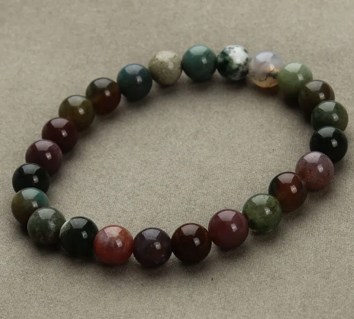 Multicolored Aventurine Blue Round Sandstone beaded bracelets for women