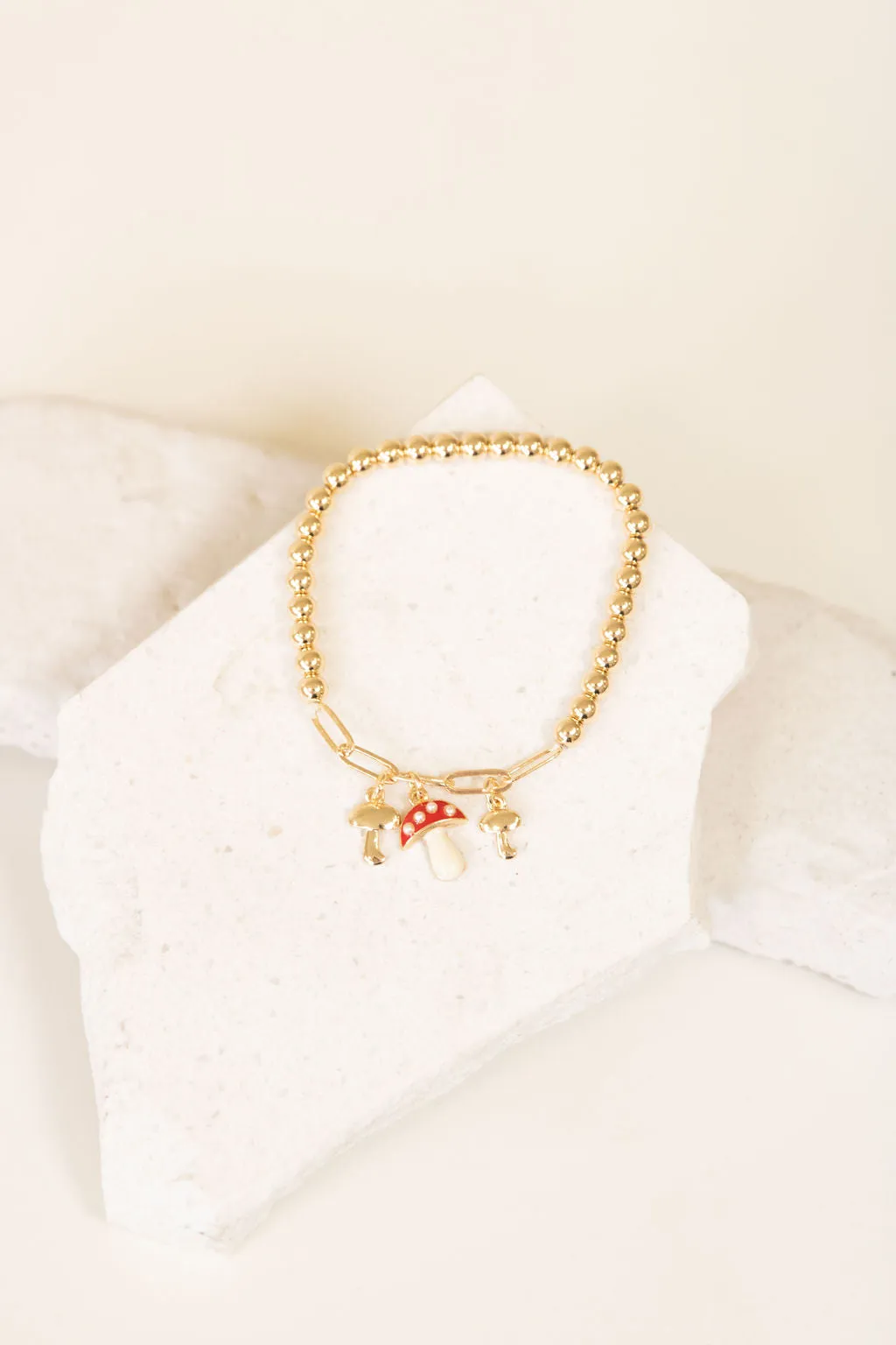 Mushroom Pendant Bracelet