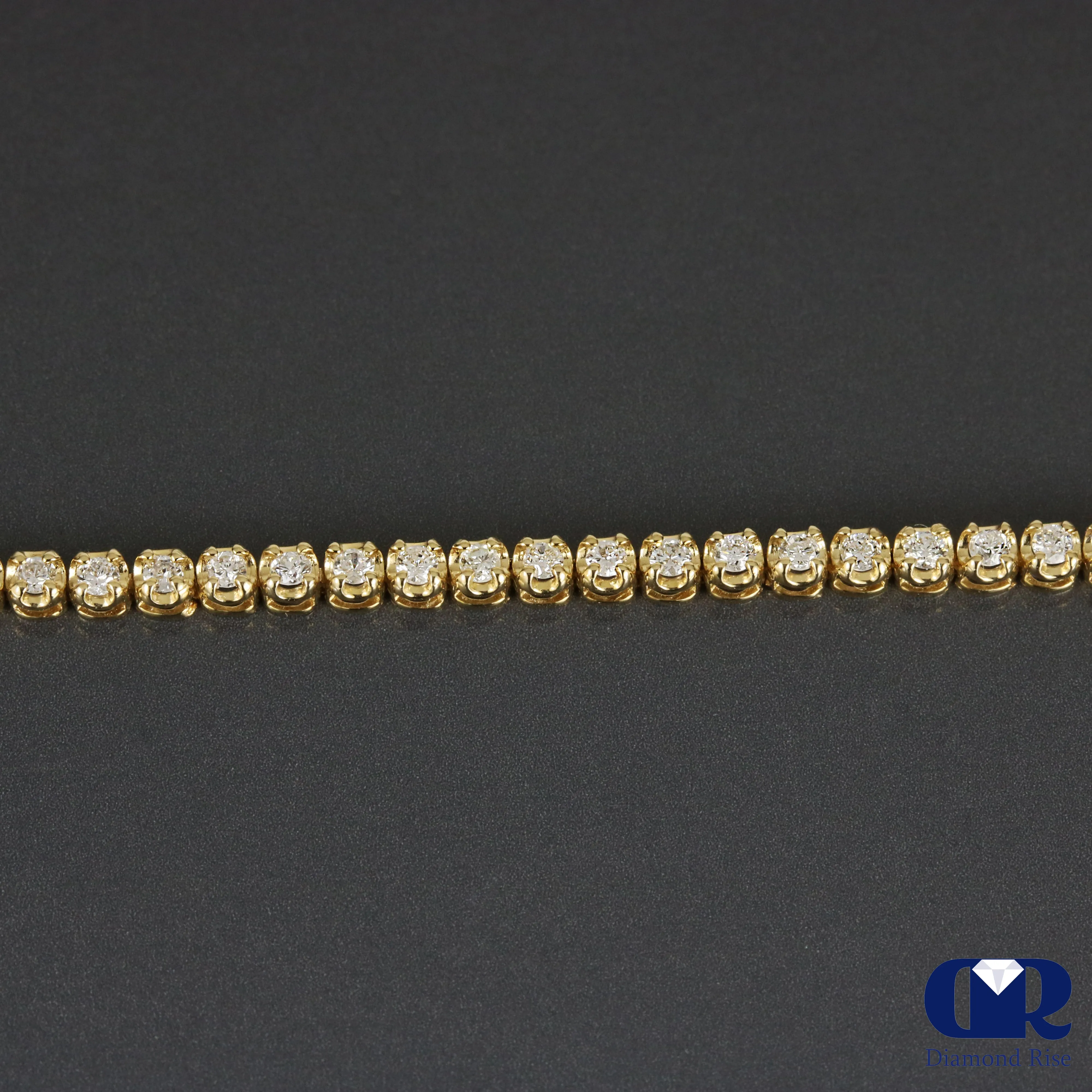 Natural 1.00 Carat Diamond Tennis Bracelet 14K Yellow Gold