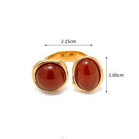 Natural Carnelian Open Ring