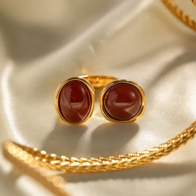 Natural Carnelian Open Ring