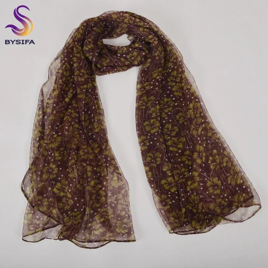 Natural Silk Scarf - 100% Natural Silk, Fashion Long Scarf, 180*105cm Size