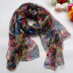 Natural Silk Scarf - 100% Natural Silk, Fashion Long Scarf, 180*105cm Size