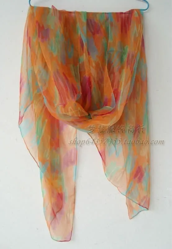 Natural Silk Scarf - 100% Natural Silk, Fashion Long Scarf, 180*105cm Size