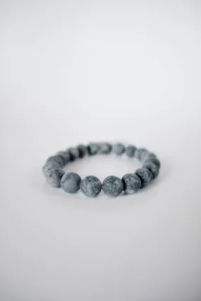 Natural Stone Beaded Bracelet - Gray