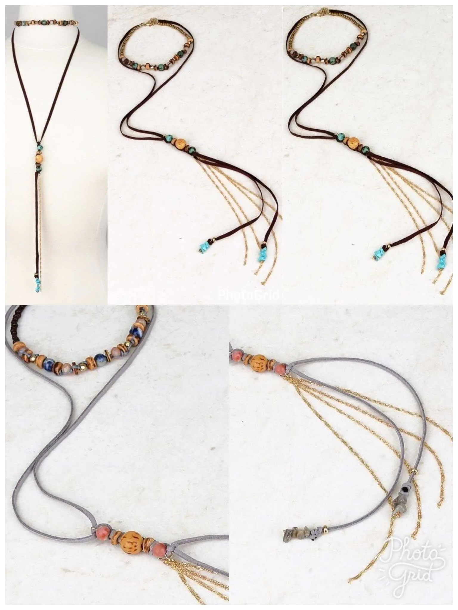 Natural Stone Mix Bohemian Choker