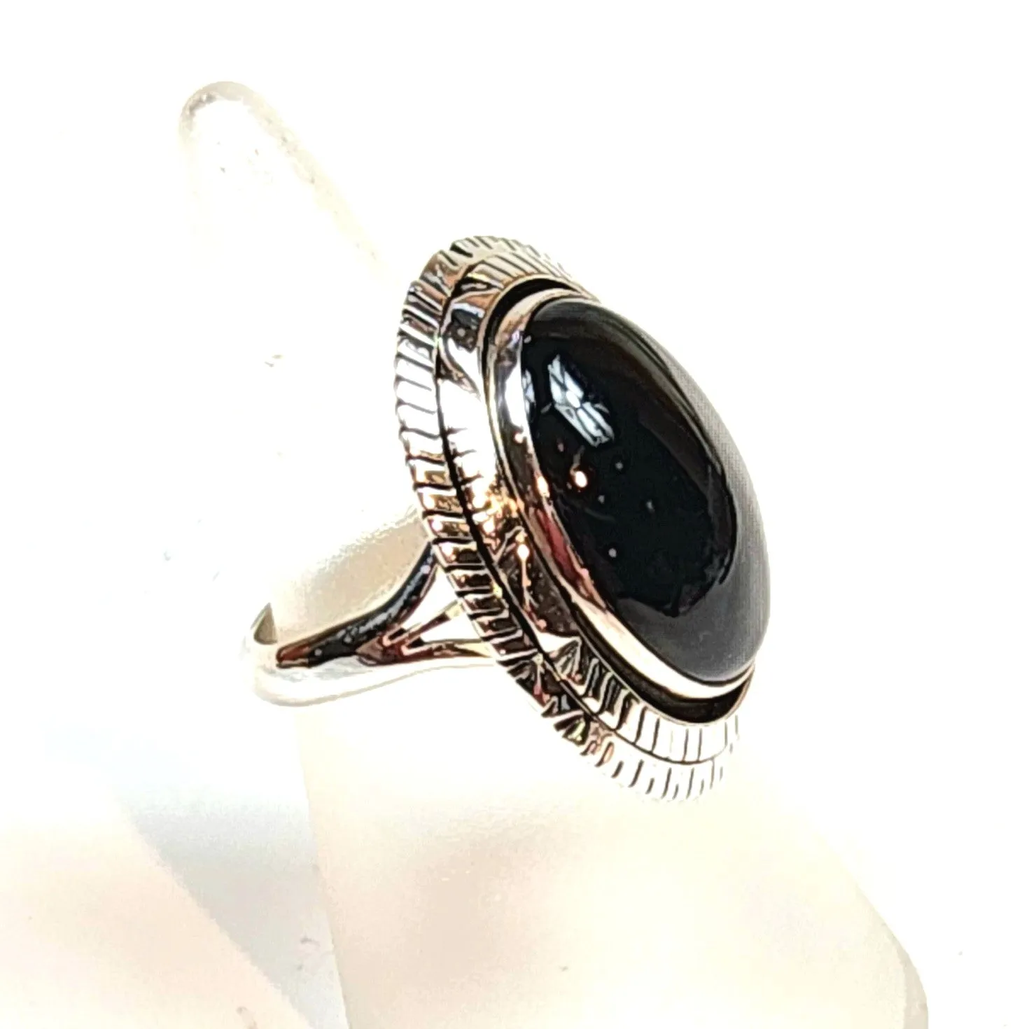 Navajo Onyx Ring - Size 6