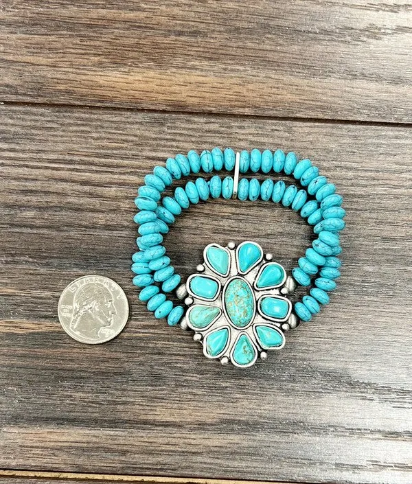 Navajo Turquoise Stretch Bracelet