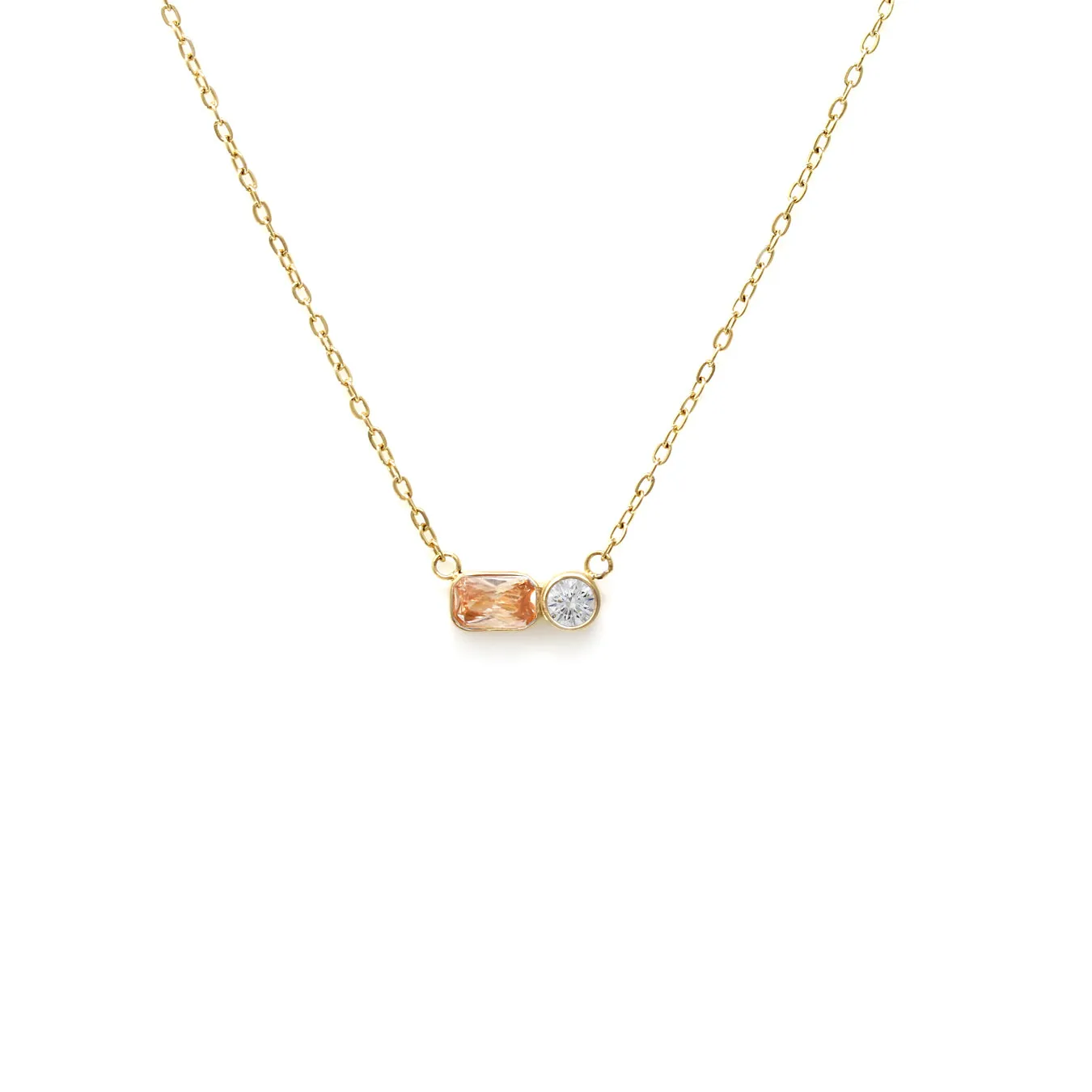 November Topaz Birthstone Necklace - Yellow Gold