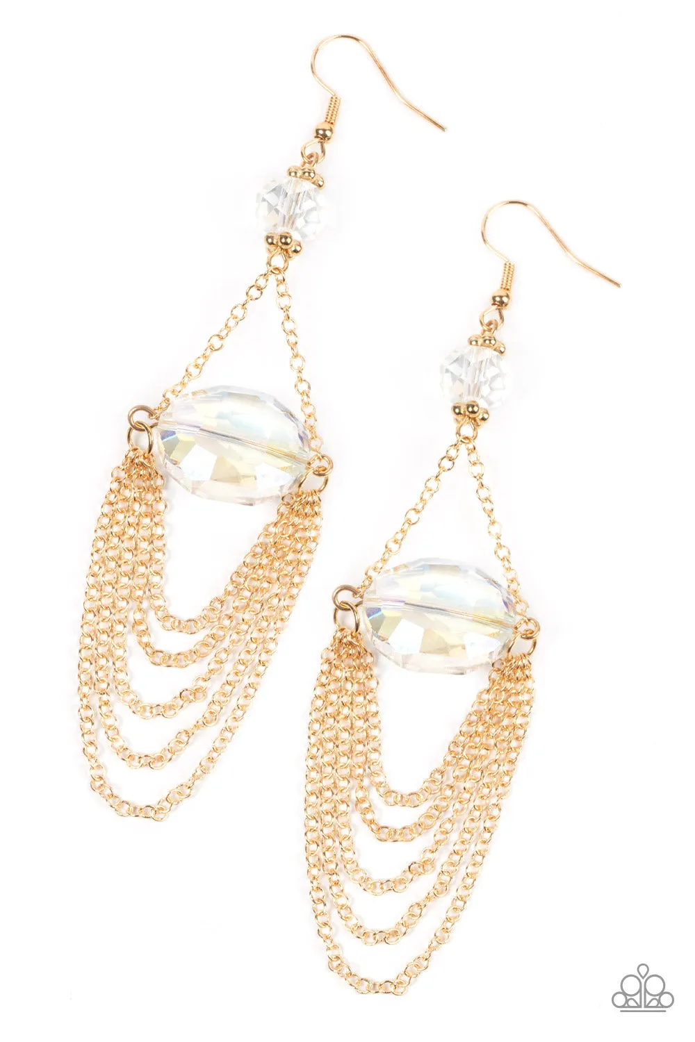 Open Door Jewelry - Ethereally Extravagant - Gold Earrings - Paparazzi Accessories