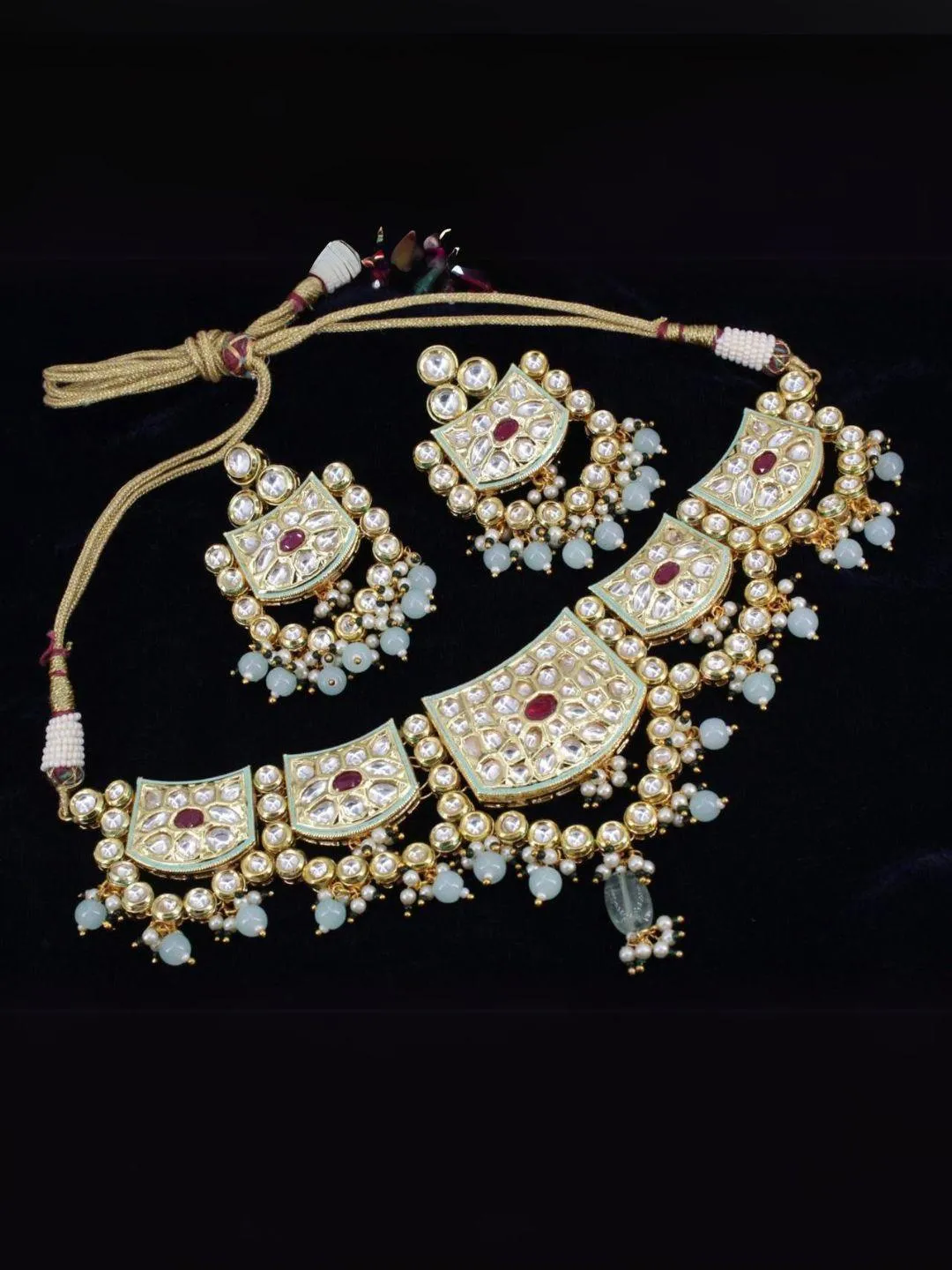 Pachi Kundan Rajwadi Choker Necklace