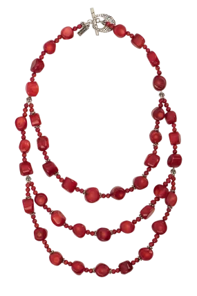 Paige Wallace Graduated Coral Necklace