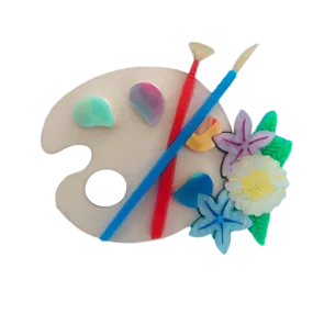 Painting brooch