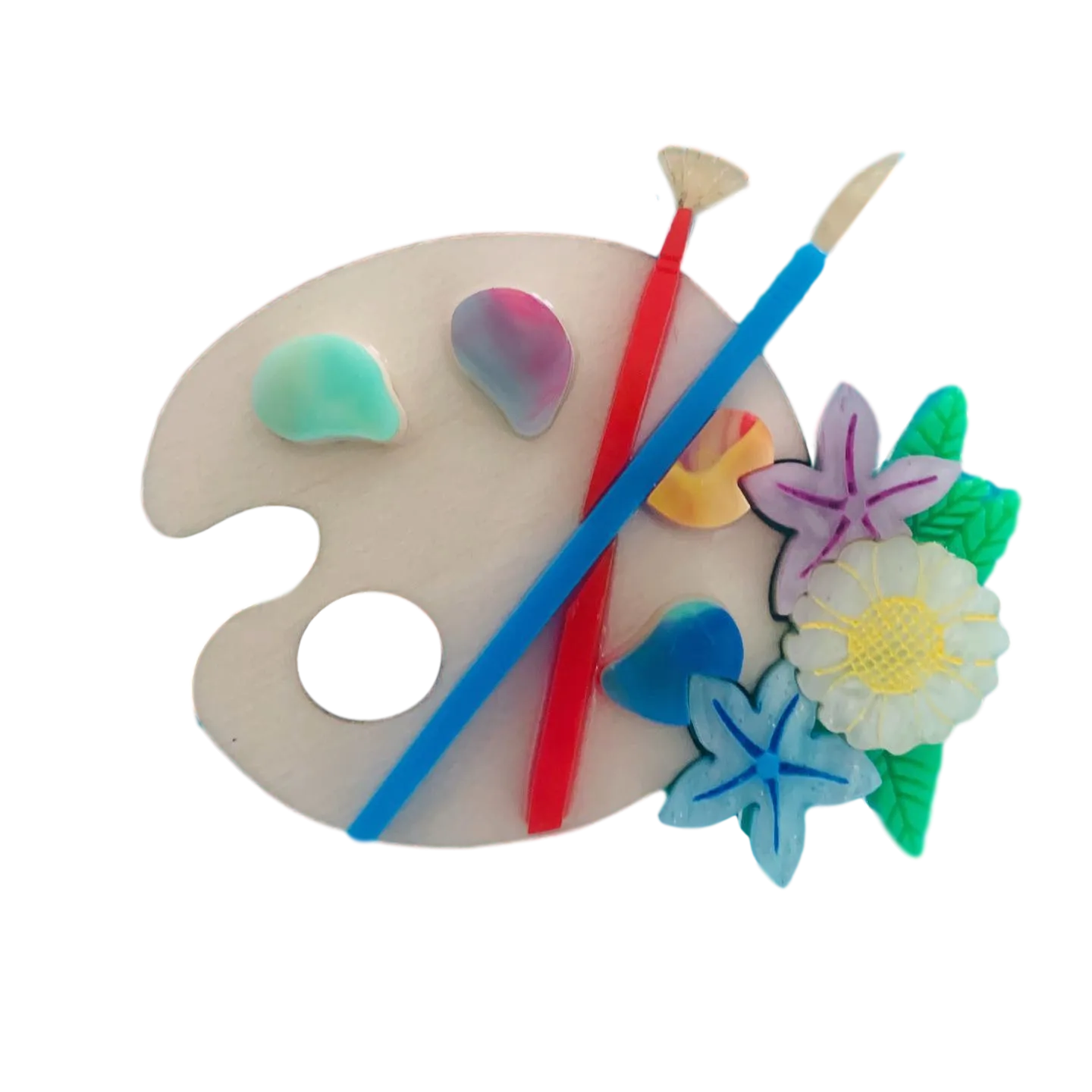 Painting brooch