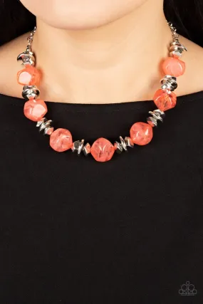 Paparazzi Necklace ~ Island Ice - Orange