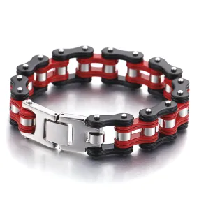 Personalized Hip-Hop Titanium Steel Bicycle Bracelet for Men - European and American Style