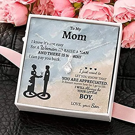 Personalized Necklace Gift, To My Mom Necklace, Thank You For Thoughtful, Loving Caring Mom, Gift for Mom from Daughter