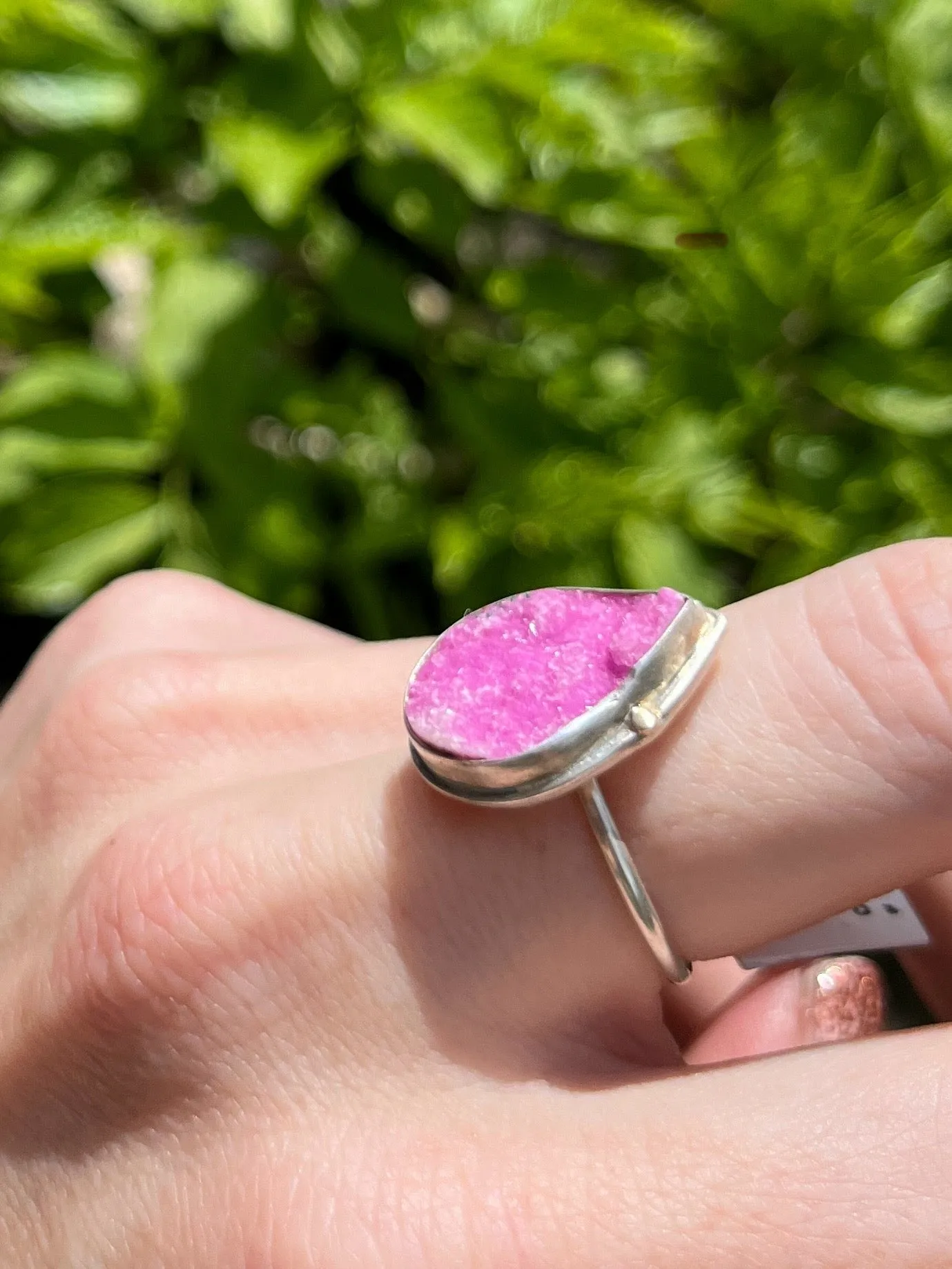 Pink Cobalto Calcite Orbit Ring