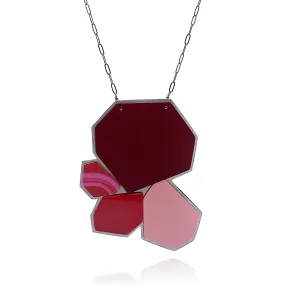 Pink Geometric Pendant Necklace