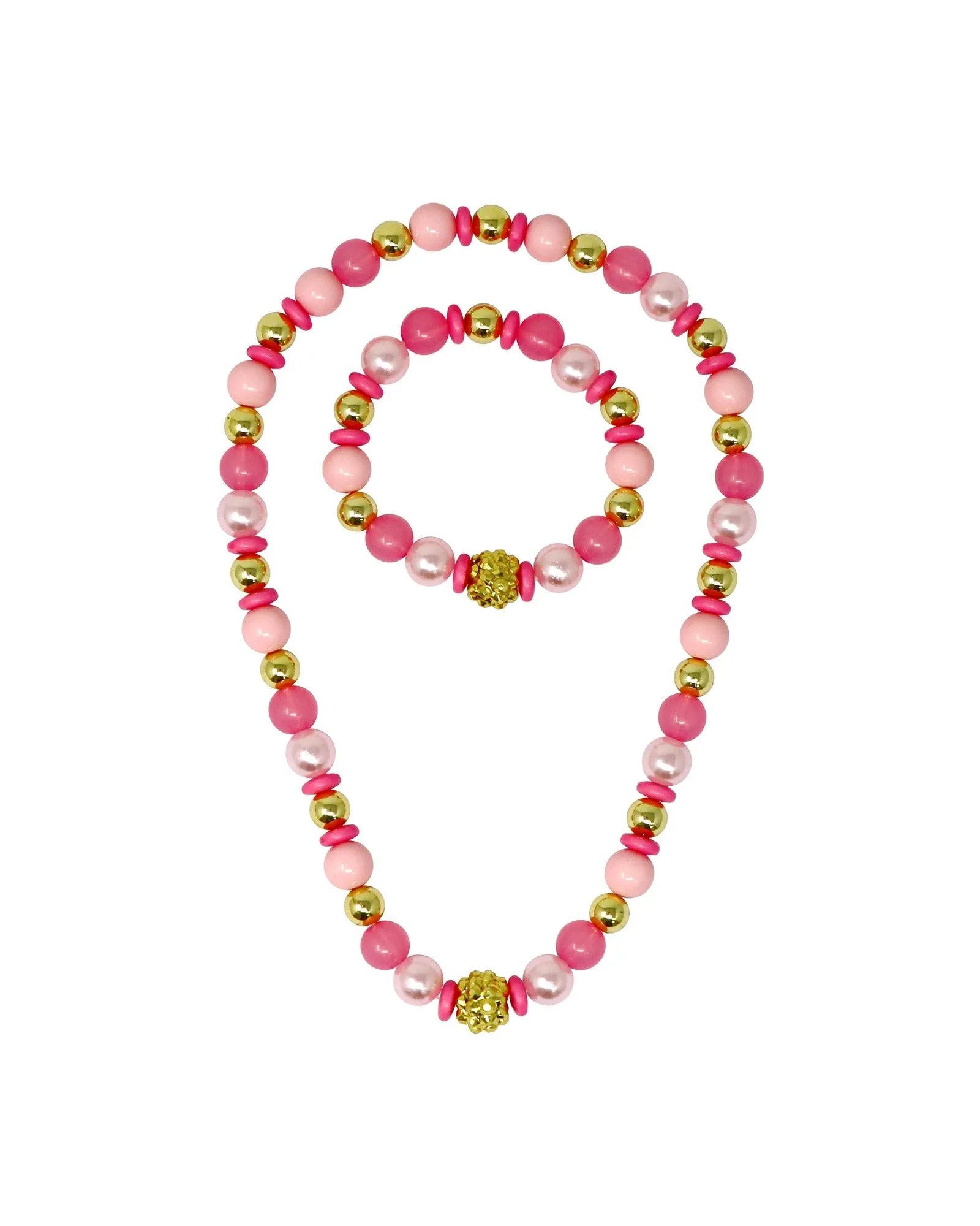 Pink Poppy Fairy Delight Beaded Necklace / Bracelet Set - Assorted