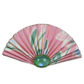 Pink/Green Fan Brooch