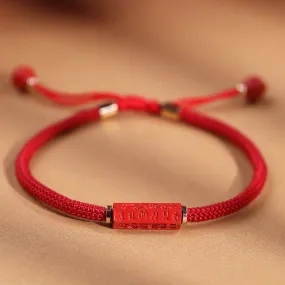 Potala Palace cinnabar bracelet with six words of truth bracelet