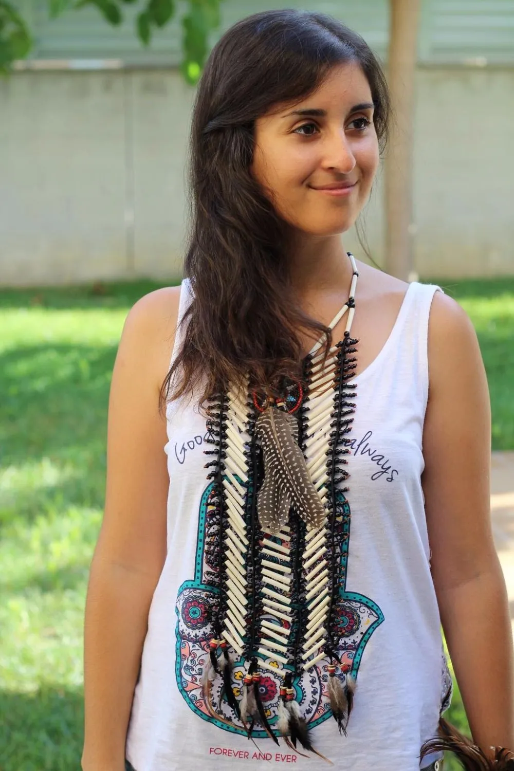 Price Reduced! - Handmade Brown Bone Chokers / Necklace