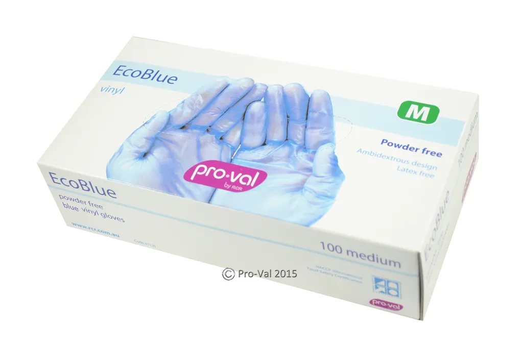 Pro Val EcoBlue Vinyl Disposable Glove