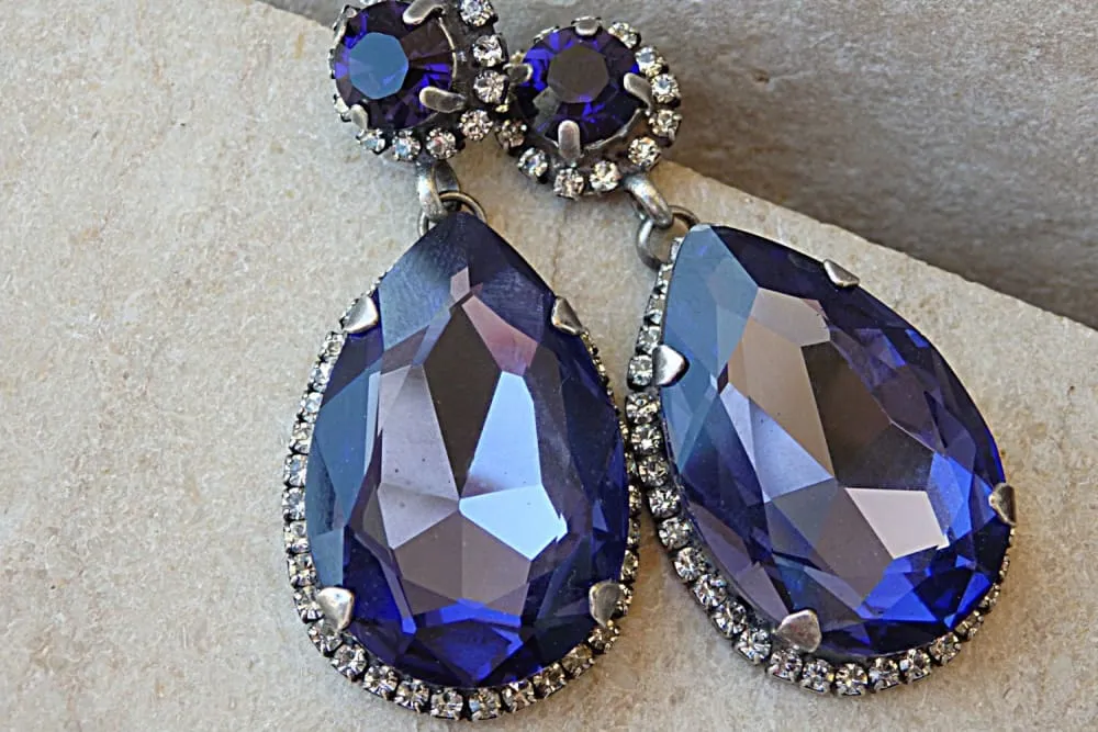 Purple Chandelier Earrings