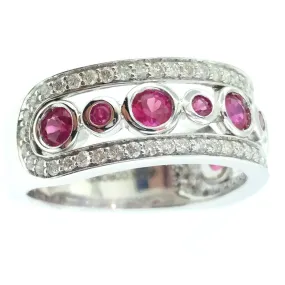 "RUBELLA" RUBY AND DIAMOND RING