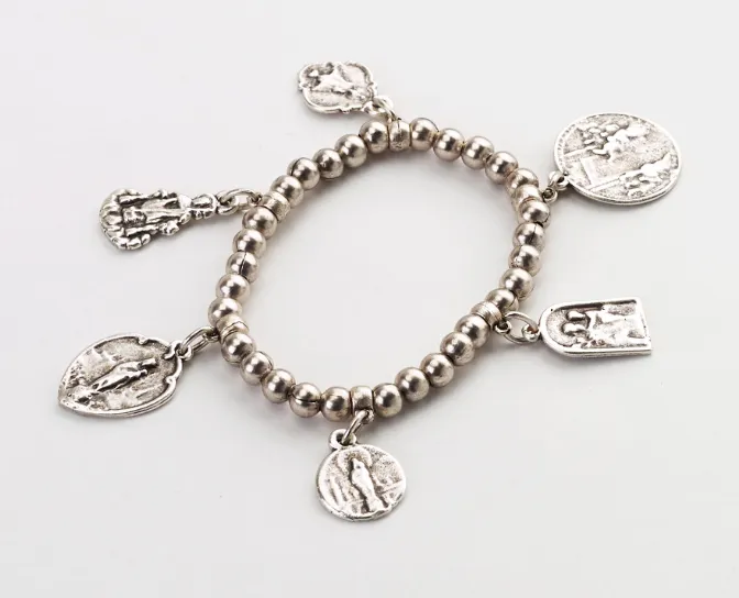 Religious Charms Stretch Bracelet