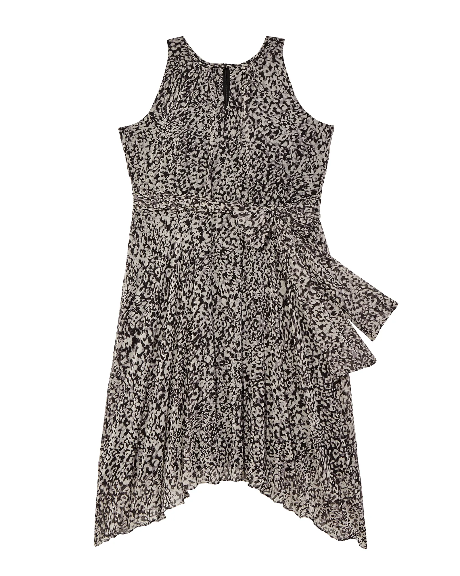 Rosell Keyhole Dress | Black / Charcoal Grey