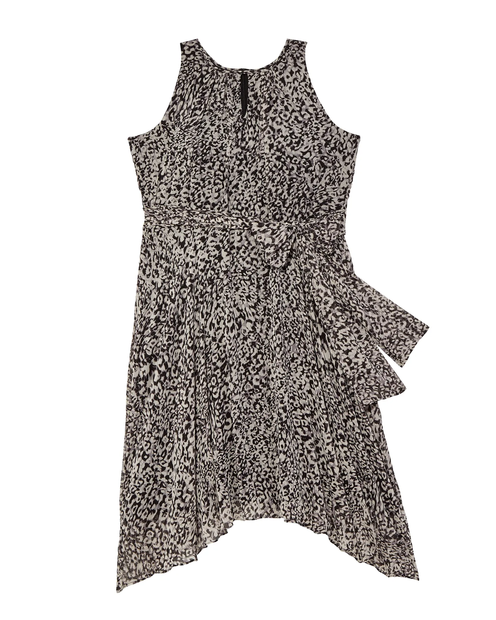 Rosell Keyhole Dress | Black / Charcoal Grey