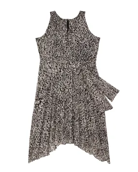 Rosell Keyhole Dress | Black / Charcoal Grey