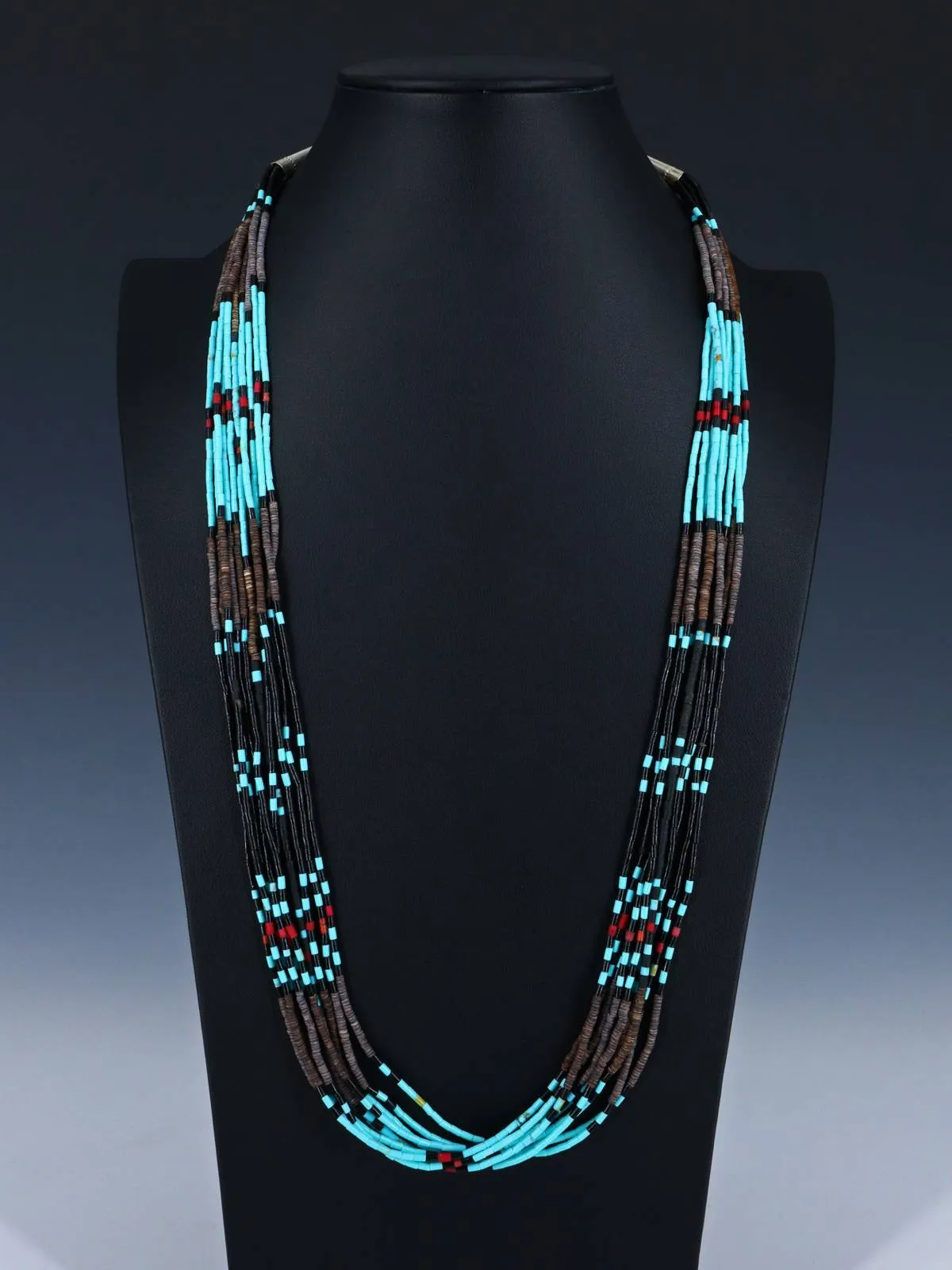 Santo Domingo Multi-Strand Turquoise Heishi Necklace