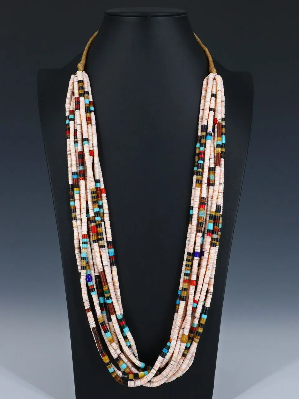 Santo Domingo Ten Strand Shell Heishi Necklace