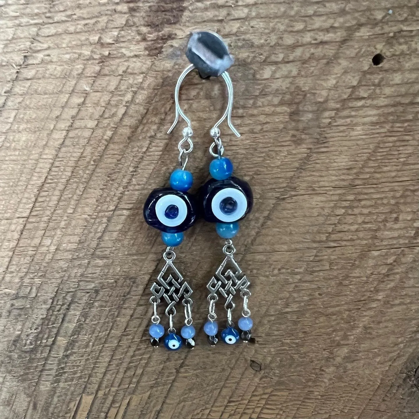 SariBlue® Evil Eye Celtic Knot Chandelier Earrings