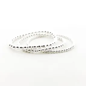 Scarlett Grace Beaded Bracelet Set | Silver