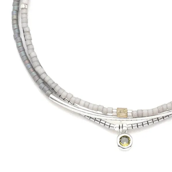 SCO Tonal Chromacolor Miyuki Bracelet Trio- Frost/Silver