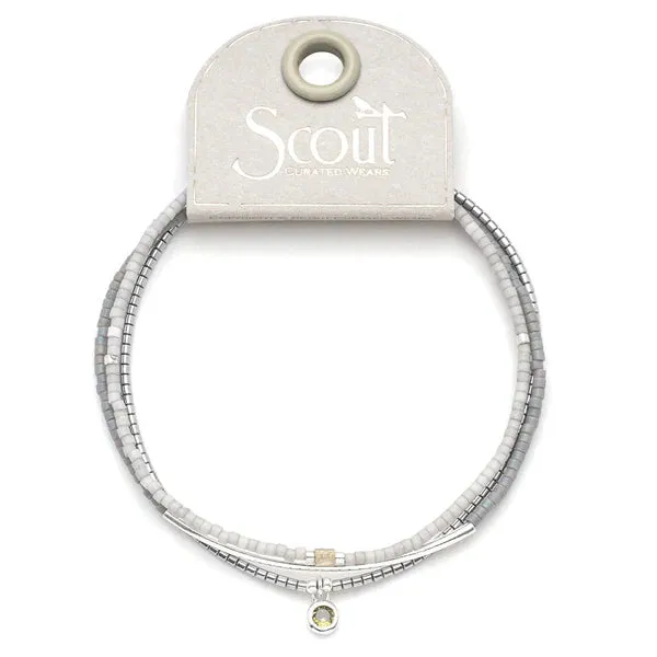 SCO Tonal Chromacolor Miyuki Bracelet Trio- Frost/Silver