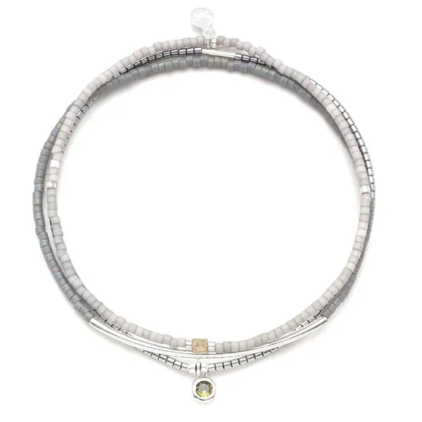 SCO Tonal Chromacolor Miyuki Bracelet Trio- Frost/Silver