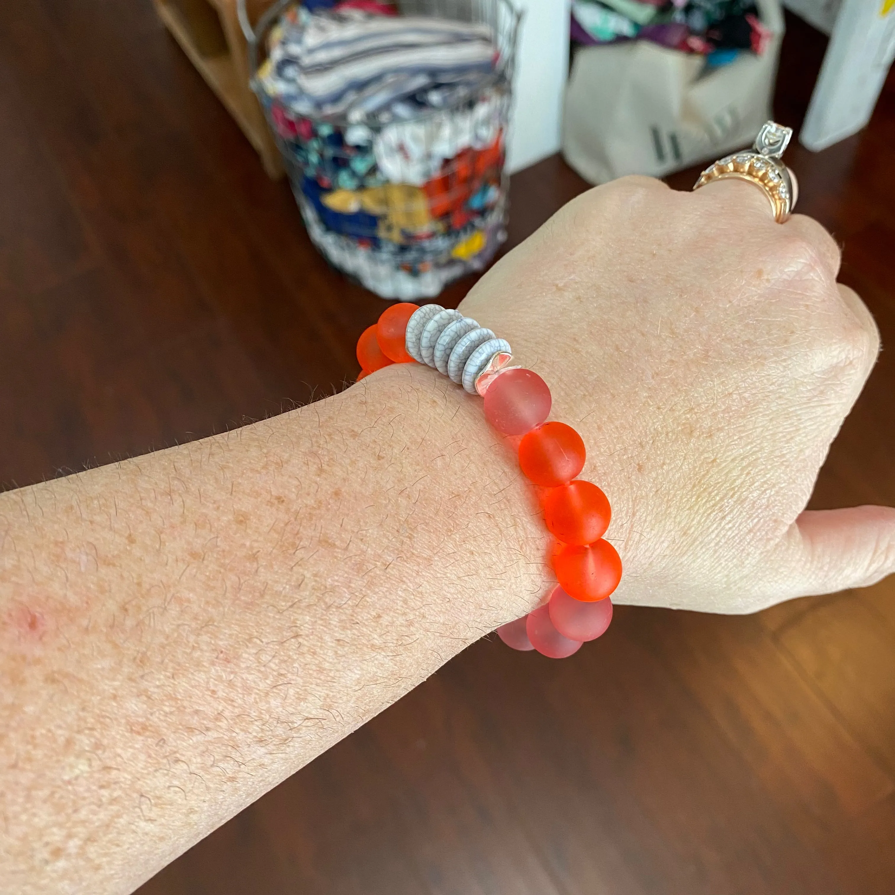 seaglass Buddha bracelets