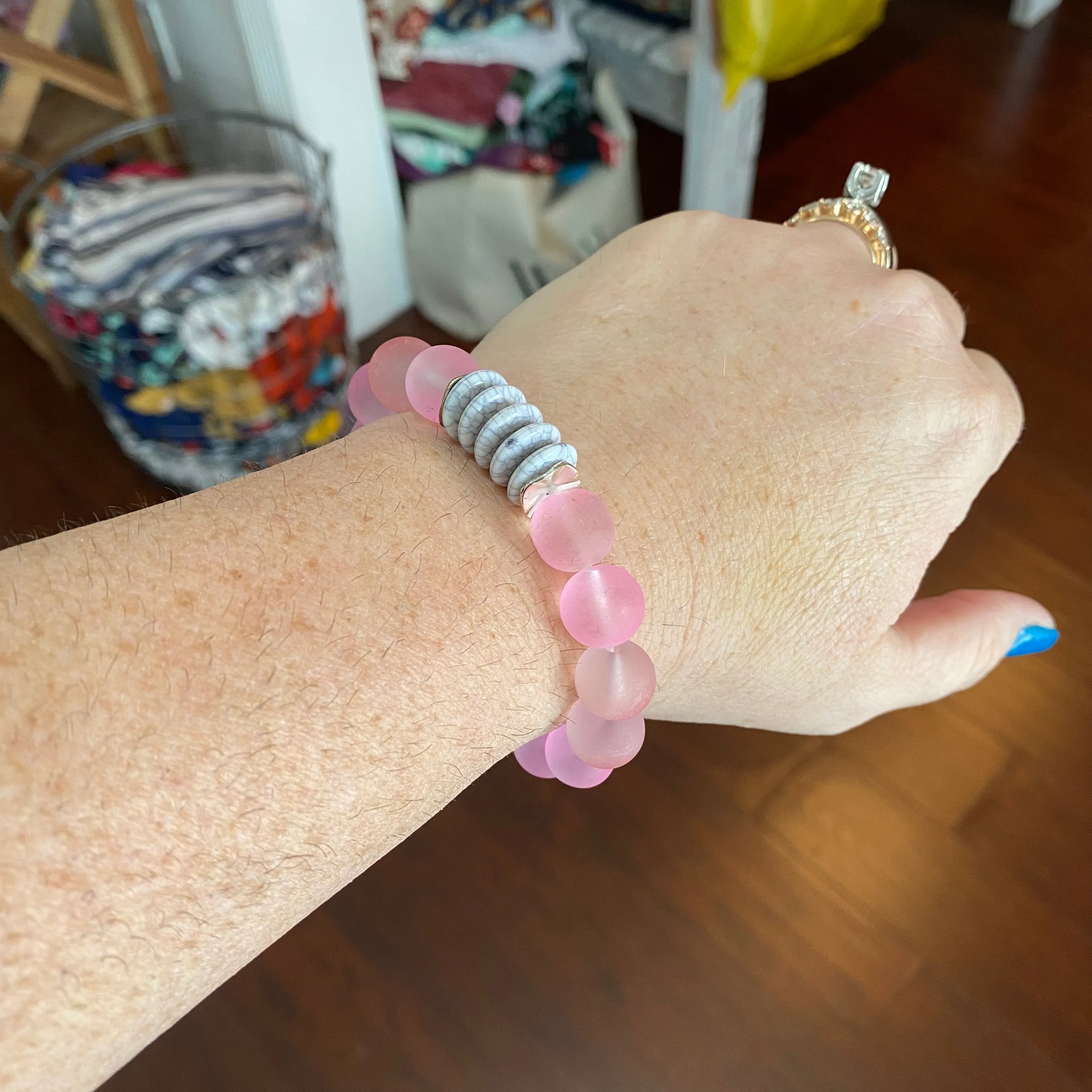 seaglass Buddha bracelets