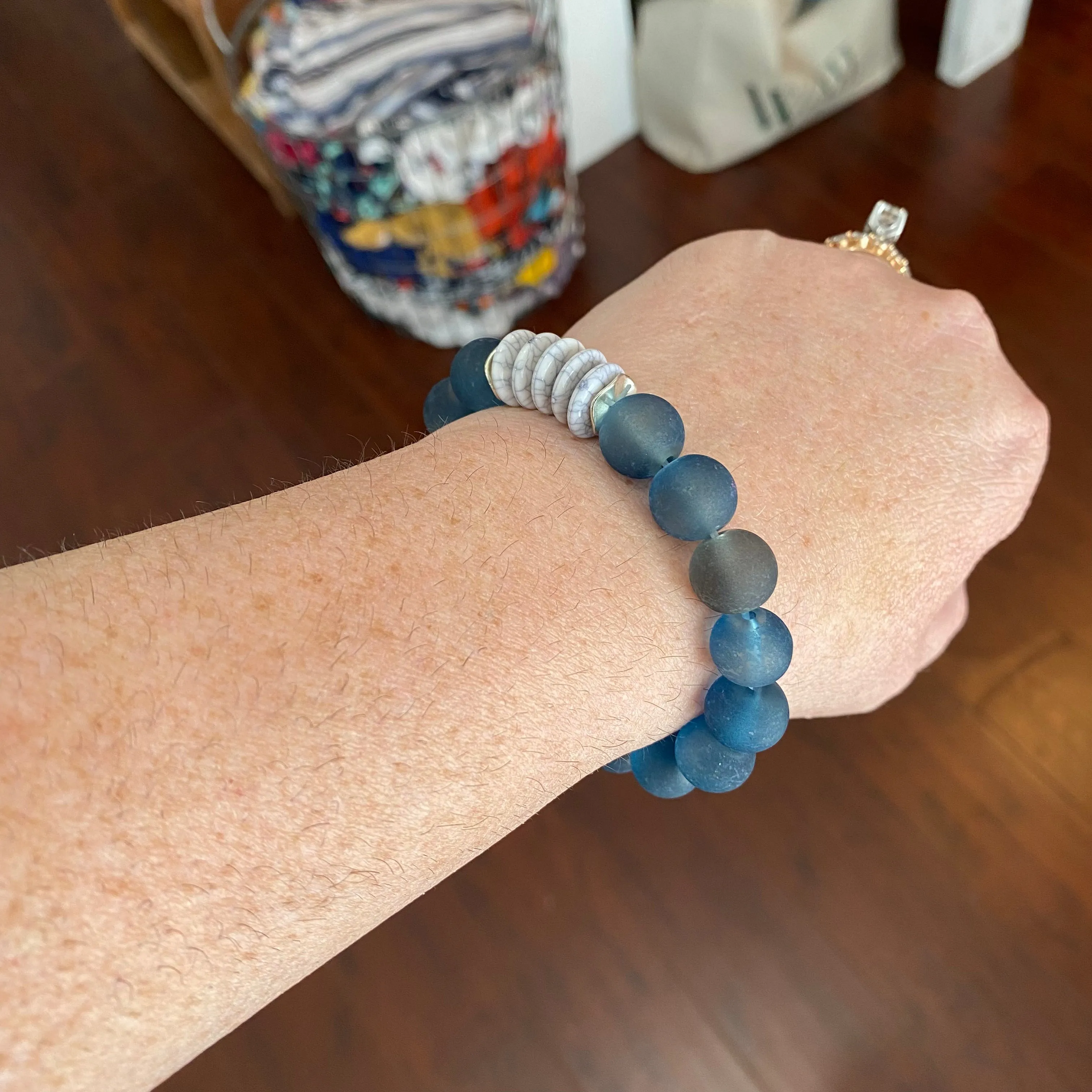 seaglass Buddha bracelets