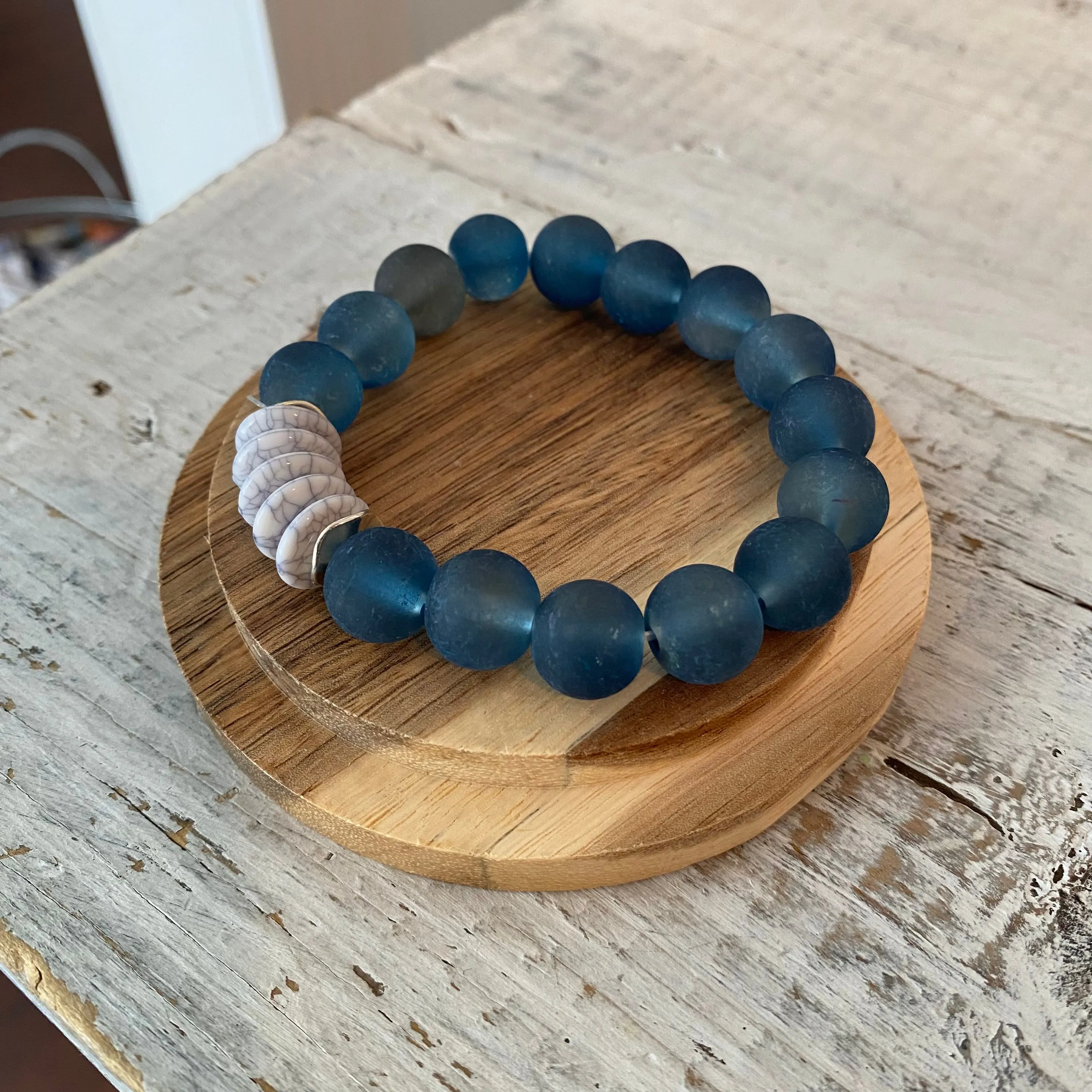 seaglass Buddha bracelets